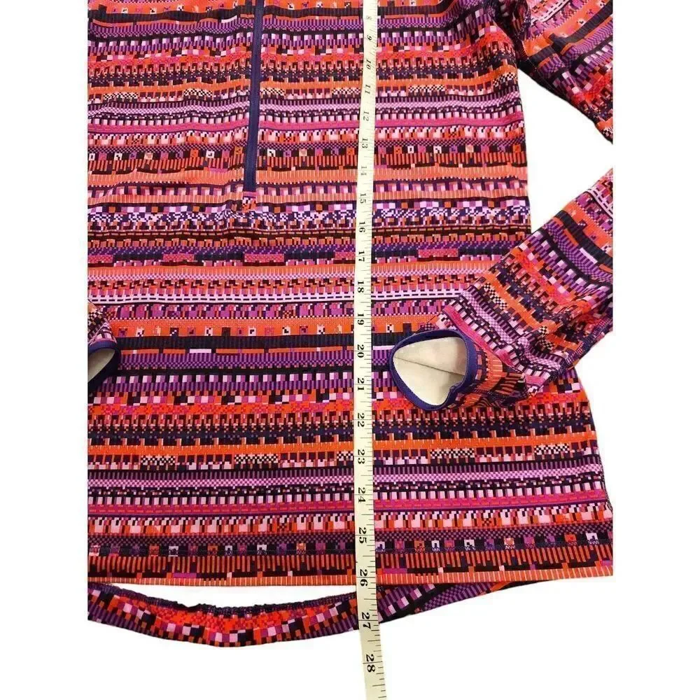 NIKE PRO women 1/4 zip Large Performance  lightweight pullover multicolor
